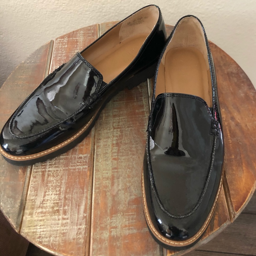 Franco Sarto patent leather loafers